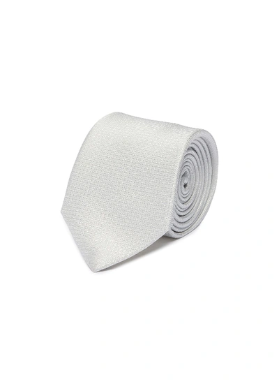 Lanvin Lattice Jacquard Silk Tie In Off-white