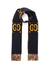 GUCCI GG logo intarsia wool scarf