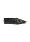STELLA MCCARTNEY Lace-up ruched faux leather flats