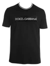 Dolce & Gabbana Shiny Logo Tape T-shirt In Black