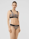 BURBERRY Logo Detail Vintage Check Bikini