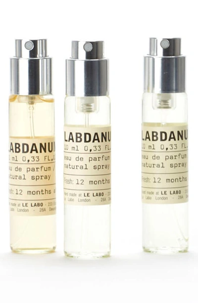 Le Labo Labdanum 18 Eau De Parfum Travel Tube Refills 3 X 10ml In White