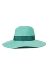 BRIXTON 'PIPER' FLOPPY WOOL HAT - GREEN,00171 NAVY