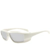 Rick Owens Tecuatl Futuristic Sunglasses In White