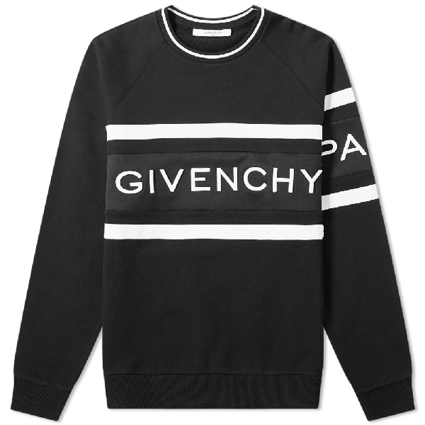 Givenchy Band Logo Crew Sweat In Black | ModeSens