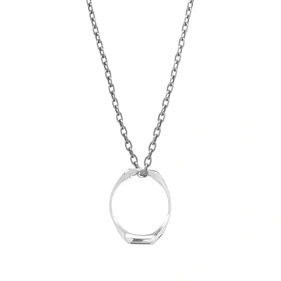 Maison Margiela 11 Signet Ring Necklace In Silver