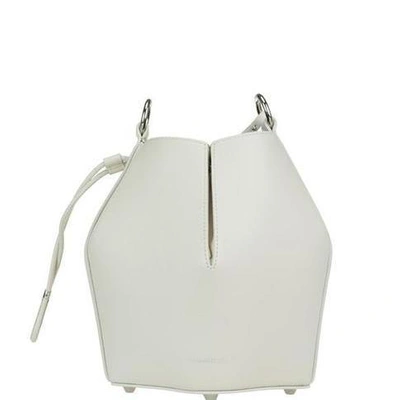 Alexander Mcqueen Chain Handle Bucket Bag In White