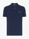 Polo Ralph Lauren Logo-embroidered Short-sleeve Polo Shirt In Blau