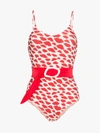 ADRIANA DEGREAS ADRIANA DEGREAS RED AND WHITE BACIO SWIMSUIT,A19MAAL008314037378