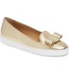 Ferragamo Salvatore Ferragomo Novello Bow Sneaker In Gold