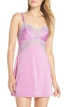 Wacoal Lace Affair Lace & Satin Chemise Nightgown 812256 In Bodacious/lilac Gray