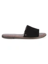 Sam Edelman Gio Suede Flat Sandals In Black