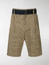 SACAI BELTED TAILORED SHORTS,1901893M13642415