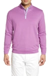 Peter Millar Perth Melange Quarter Zip Pullover In Dayflower