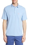 Johnnie-o The Original Regular Fit Polo In Gulf Blue