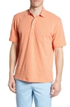 Johnnie-o Cliffs Classic Fit Stripe Polo In Tangerine