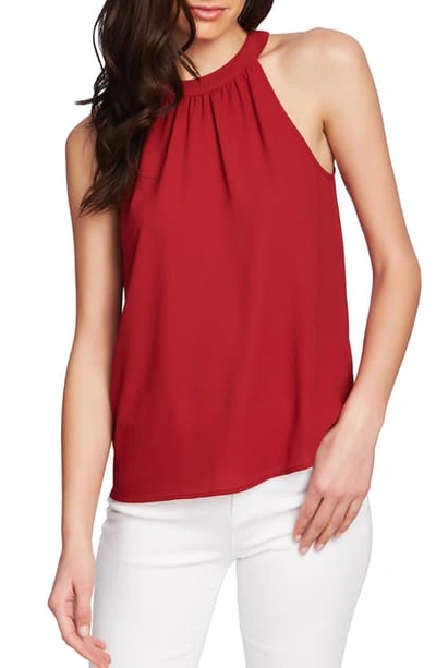 1.state High Neck Top In Mineral Red