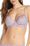 Wacoal Floral Underwired Bra In Purple