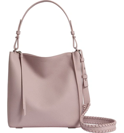 Allsaints Kita Leather Shoulder/crossbody Bag - Purple In Lavender