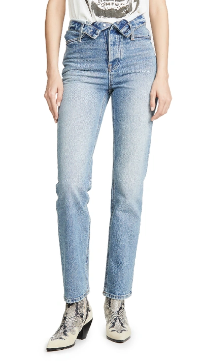 Alexander Wang Cult Flip Jeans In Vintage Mid Indigo