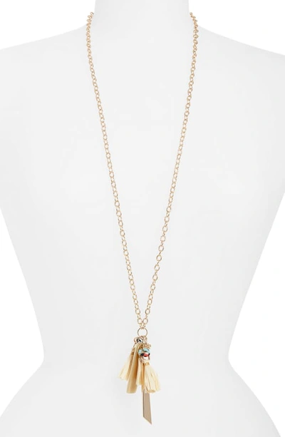 Akola Dickson Tassel Pendant Necklace In Gold/ Multi