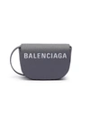 BALENCIAGA 'VILLE DAY XS' LOGO PRINT GRAINY LEATHER CROSSBODY BAG