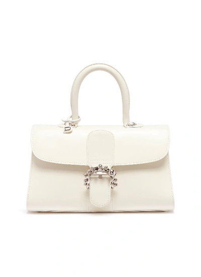 Delvaux 'brillant East West Mini' Ball Buckle Satchel In 白