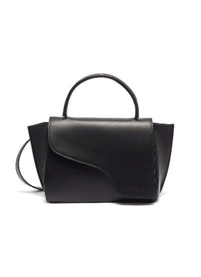 Atp Atelier 'arezzo' Medium Leather Shoulder Bag In Black