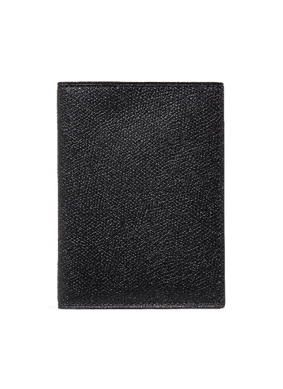 Valextra Leather Passport Holder – Black