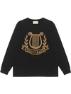 GUCCI OVERSIZED T-SHIRT WITH LYRE PACH