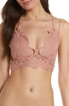 Free People Intimately Fp Adella Longline Bralette In Rosewood