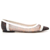 FENDI FENDI MONOGRAM MESH BALLERINA FLATS