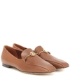 BURBERRY Monogram leather loafers,P00397090