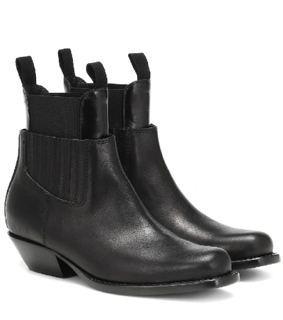 Mm6 Maison Margiela Panelled Ankle Boots In Nero