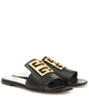 Givenchy 4g Logo-embellished Leather Sandals In Black