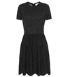 VALENTINO WOOL AND COTTON-BLEND DRESS,P00395522