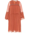 CHLOÉ EMBELLISHED SILK-CRÉPON DRESS,P00396254