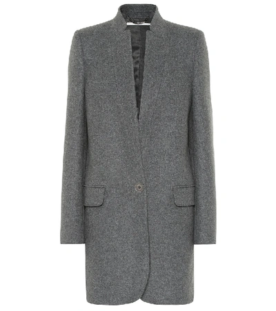 Stella Mccartney Bryce Wool Blend Melange Jacket In Grey
