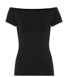 HELMUT LANG OFF-THE-SHOULDER STRETCH KNIT TOP,P00401471