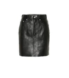 HELMUT LANG LEATHER MINISKIRT,P00401476