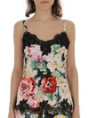 DOLCE & GABBANA DOLCE & GABBANA UNDERWEAR FLORAL PRINT LACE CAMISOLE