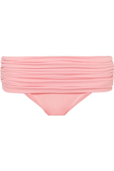 Norma Kamali Bill Ruched Bikini Briefs In Bubblegum