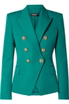 BALMAIN DOUBLE-BREASTED GRAIN DE POUDRE WOOL BLAZER