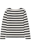 SAINT LAURENT STRIPED LOOPBACK COTTON-JERSEY SWEATSHIRT