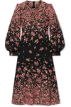 MICHAEL KORS FLORAL-PRINT SILK CREPE DE CHINE DRESS