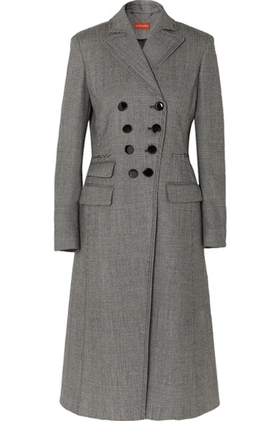 Altuzarra Janine Prince Of Wales Checked Wool-blend Coat In Grey