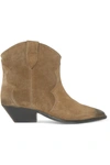 ISABEL MARANT DEWINA DISTRESSED SUEDE ANKLE BOOTS