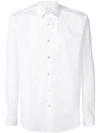Paul Smith Gents Tailored Shirt Poplin Stretch In White