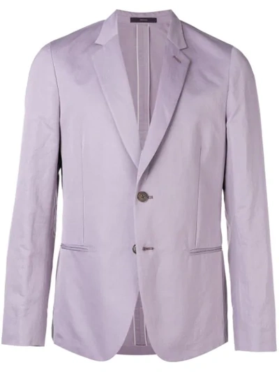 Paul Smith Soho-fit Single-breasted Cotton-blend Blazer In Lilac
