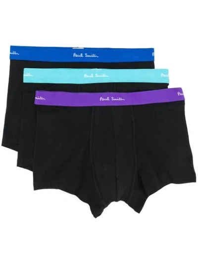 Paul Smith Contrast Waistband Boxers In 79 Black